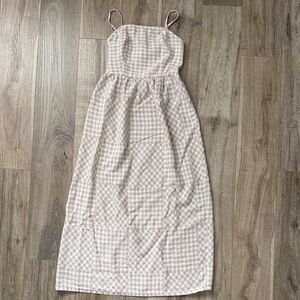 Japan Women's Junior Girl Checkered Spaghetti Strap Maxi Dress Size XS